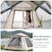 HEXAR&reg; Camping Tent 6 Person Automatic Instant Pop-Up Tent Lightweight Portable Tent Outdoor Camping Waterproof Windproof Camping Tent Removable Cover and Mesh Windows 2 Doors with Carry Bag