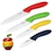 Knendet Ceramic Knife Set,4 Piece Ultra Sharp Professional Kitchen Chef Knives with Stain Resistant,Knife Set Multi-Color Handles with Sheath Covers Used for Cooking Vegetable Fruit and Bread