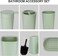 Bathroom Accessories Set,6-Piece Bathroom Gift Set,Toothbrush Holder,Toothbrush Cup,Soap Dispenser,Soap Dish,Toilet Brush Holder,Trash Can,Tumbler Bathroom Accessory Set Complete,Green