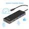 Promate HDMI 4K UHD 9 In 1 Compact Multiport USB-C Hub 100W Black