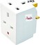 ABBASALI 3 Way Socket Multi Plug Fused Adapter Uk Mains 13 Amp 240V Ac 3 Socket Pack Of 3Pcs