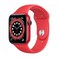 Apple Watch Series 6, 44mm, Space Gray Aluminum Case with Red Sport Band