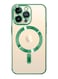 MagSafe Case Magnetic Clear Soft TPU Plating Case Wireless Charging Compatible Shockproof Camera Lens Protection For Apple iPhone 14 Pro Green