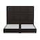 In House Berlin Linen Bed Frame - Queen - 200x150cm - Dark Brown