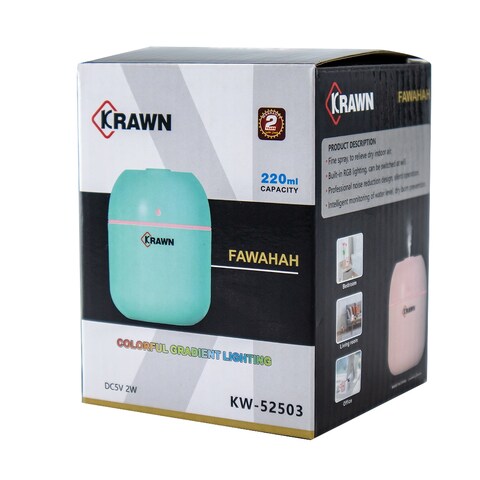 200ml Humindifier with Colorful Gradient Lighting, Krawn KW-52504 Fawahah - Green