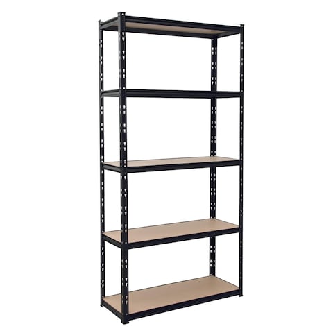 MyChoice 4-Tier Storage Shelf Black 86x36x183cm