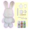 DIY MONEY SAVING COOL BUNNY (8.6 inch - 23 cm) ACRYLIC FLOW POUR PAINT SET COLORS: White, Gold, Mint-Green. Dubai Drip Arts and Crafts.