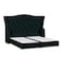 In House Taj Mahal Linen Bed Frame - Single - 200x90cm - Dark Green