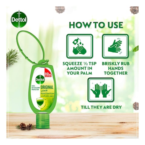 Dettol Original Anti-Bacterial Hand Sanitizer 50ml