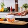 Manual Food Chopper &ndash; Mini Food Processor &ndash; Manual Handheld Food Chopper/Cutter &ndash; Pull String to Slice Vegetables Onions Garlic Meat Nuts in Seconds - Stainless Steel Blades, Non-Slip Base