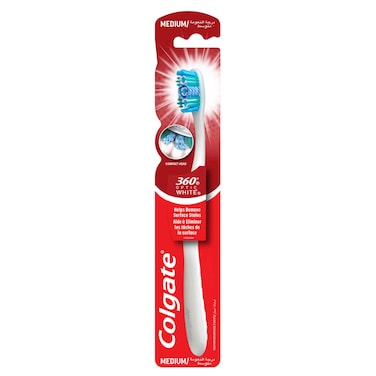Colgate 360 Optic White Medium Whitening Toothbrush Multi Color 1 Pack