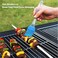 Flat Stainless steel BBQ Skewer with Tube, Reusable Needle Stick for Grilling - Barbecue Accessories (35 cm)