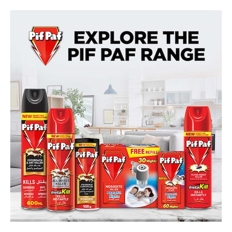 Pif Paf Powergard Mosquito And Fly Killer Spray 600ml