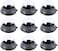 Aiwanto100 pcs Plastic Round Cake Boxes Transparent Dome Bakery Boxes Container for Mooncake Cake Cheese (Black Tray)