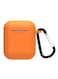 غطاء حماية لسماعات ايربودز سيليكون مع حلقة أمان برتقالي
