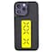 PU Leather Case with Hand Grip for iPhone 14 Pro Max - Yellow