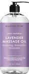MAJESTIC PURE Lavender Massage Oil For Men and Women - Great For Calming, Soothing and to Relax - Blend of Natural Oils For Therapeutic Massaging and Aromatherapy - 8 fl oz. &nbsp;