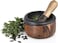 Adhoc Mo20 Crush Pestle &amp; Mortar, Cast Iron/Acacia Wood, Spice Grinder/Herb Grinder, (H)75mm X (D)130mm, Brown/Black