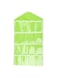 Generic 16-Pocket Hanging Storage Bag Green/Clear 78X48cm