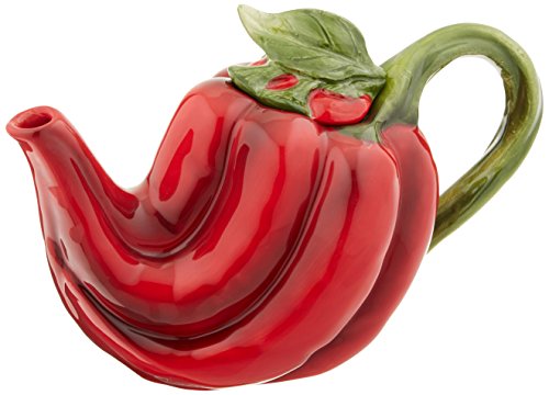 Buy Cosmos Gifts Chili Pepper Ceramic Teapot, 5-Inch Online | Carrefour UAE