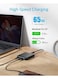 Anker 65W 4 Port PIQ 3.0&amp;GaN Fast Charger Adapter, PowerPort Atom III Slim Wall Charger With A 45W Power Delivery Port USB-C Black