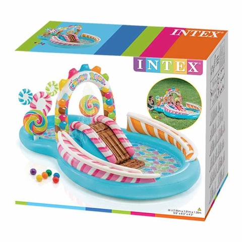 Intex Candy Zone Inflatable Play Center for Ages +2 - Blue