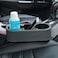 Generic Multifunctional Car Cup Holder Bottle Organizer Drinking Bracket Car Seat Wedge Water Bottle Double Cup Holder Grey Leather 1Pcs