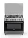 Xper Gas Oven, 5 Burners, 89.8x59.5cm, Steel, XP970GGCI (Installation Not Included)