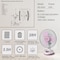Rechargeable Oscillating Fan 5 Speed Fan 12inch 22W