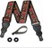 Mike Music Guitar Strap Embroidered Red Vintage Woven Strap Locks &amp; Strap Button Stocking Stuffer For Bass, Electric &amp; Acoustic Guitars (Red Woven)