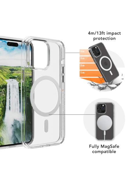 dbramante1928 Iceland Ultra D3O MagSafe Case for iPhone 15 Plus Clear