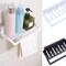 Bathroom Shelf Wall Hanging Plastic Kitchen Storage Rack Toilet Rail Holder Stand Wall Mounted Magic Sticker Punch-free Non-scratch Multifunctional Storage Display Ladder Shelf by Najm Al Asasi