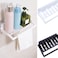 Bathroom Shelf Wall Hanging Plastic Kitchen Storage Rack Toilet Rail Holder Stand Wall Mounted Magic Sticker Punch-free Non-scratch Multifunctional Storage Display Ladder Shelf by Najm Al Asasi