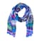 Biggdesign"Blue Water" Patterned Scarf By Canan Berber, Linen And Polymaide, 180 X70 Cm.
