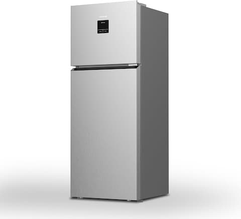 Krome 600L Top Mount Double Door Refrigerator With LED Display, Automatic Defrost Freezer, A+ Energy Efficiency Grade, Super Cooling &amp; Freezer Function, Big Capacity Fridge, Silver, KR-RFF600T