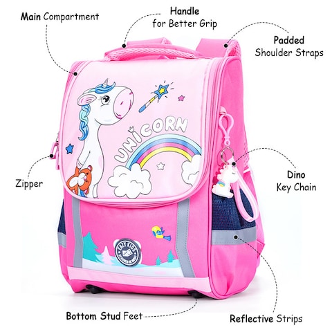 Eazy Kids School Bag Unicorn - Princess Pink