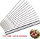 Flat Stainless steel BBQ Skewer with Tube, Reusable Needle Stick for Grilling - Barbecue Accessories (35 cm)