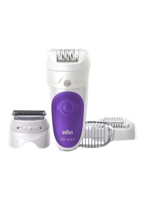 Braun Silk-Epil 5 Wet And Dry Cordless Epilator Purple/White