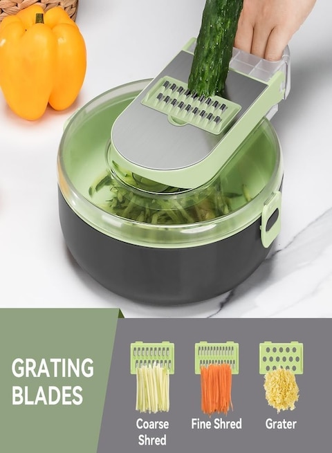 Vegetable Cutter Salad Chopper Adjustable Multifunctional Food Chopper with Container