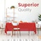 Markq Plastic Tablecloth for Rectangle Table 54" x 72" Disposable Table Cover for Bridal Shower Wedding Birthday Party Decorations (Red)