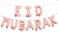 Party Time Rose Gold 16" Eid Mubarak Foil Balloon Banner Party Decoration Supplies Ramadan Decoration Rose Gold EID Balloons for Muslim EID Ballon