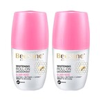 Buy Beesline Skin Whitening Deodorant Elder Rose Roll-On White 50ml Pack of 2 in UAE