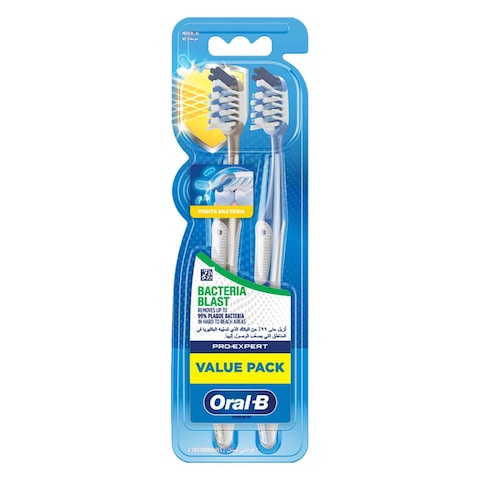 Oral-B Toothbrush Pro-Expert Bacteria Blast Manual 2 Piece