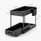 Multipurpose Under Sink Kitchen Organizers and Storage Pull Out Sliding Drawerwith 4 hooks and 1 cup.