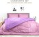 Hotel Linen Klub Reversible Down Alternative Comforter Set, Ultra Soft Brushed Stripe Microfiber Fabric, 200GSM Soft Fibersheet Filling, Size: King 240 x 260cm, Pink &amp; Lilac