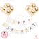 Party Propz Set Of 9 Golden Birthday Combo For Birthday Decoration Items For Girls/ Balloons For Girl Birthday Party