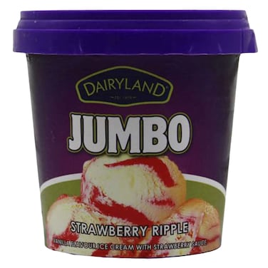 Dairyland Vanilla Strawberry Ripple Ice Cream Jumbo 175ml