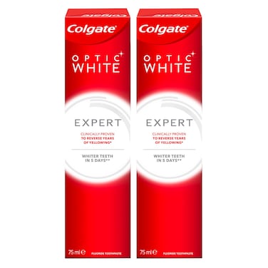 Colgate Optic White Expert Whitening Toothpaste White 75ml Pack of 2