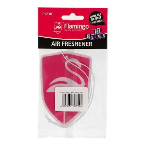 Flamingo Air Freshener Dark Ice Scent Card Perfume