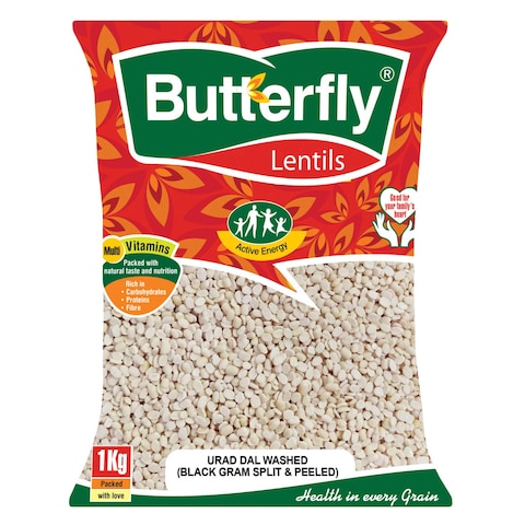 Butterfly Lentils Black Grams Washed Urad Dal 1Kg